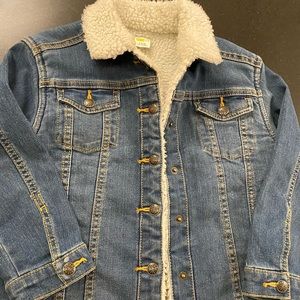 Crazy 8 Sherpa Lined Kids Jean Jacket Size S (4:6)